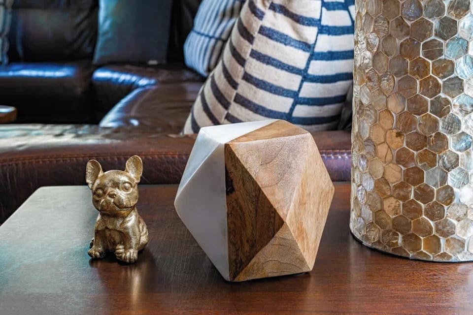 Experience nuanced decor in the living room...