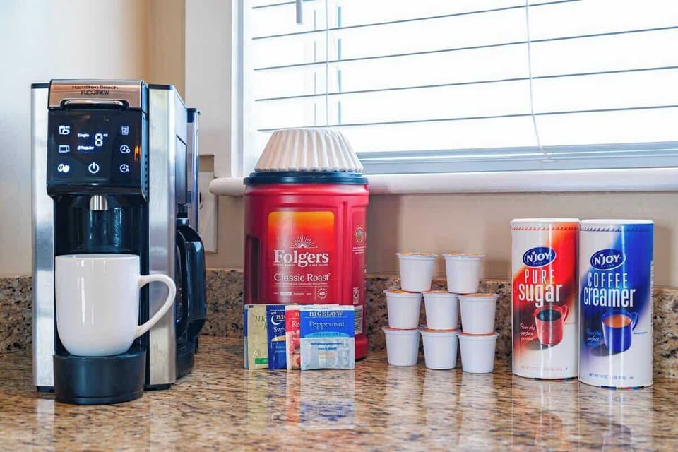 Gently welcome the morning with our complementary coffee bar...