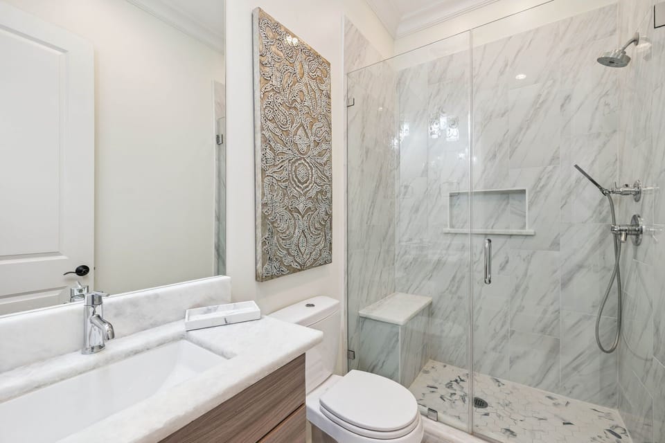 Guest Bathroom - Single Vanity + Walk-In Shower