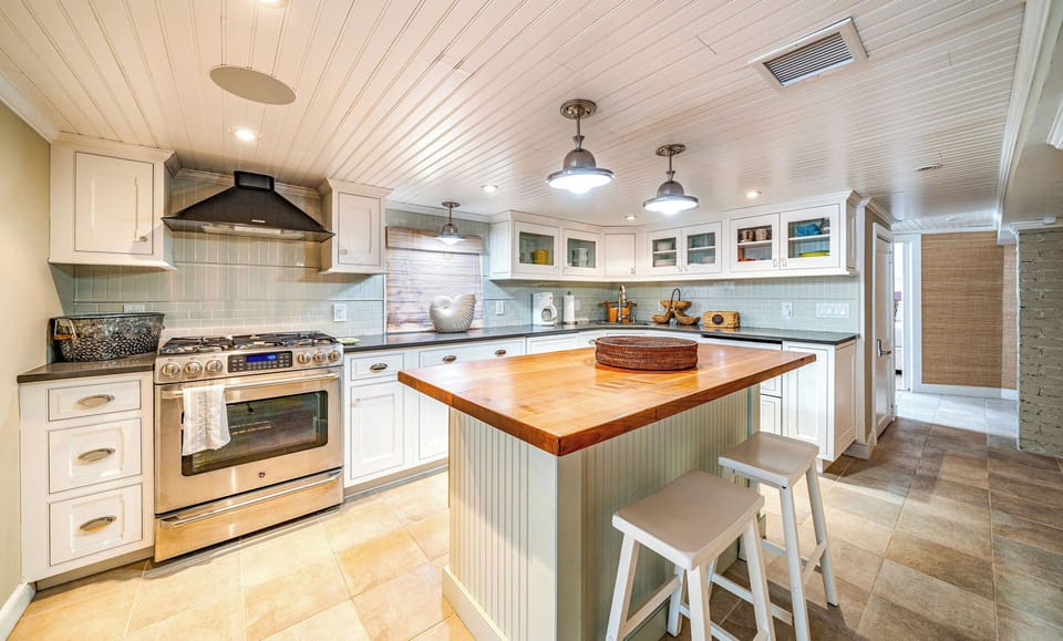 Spacious kitchen with modern amenities
