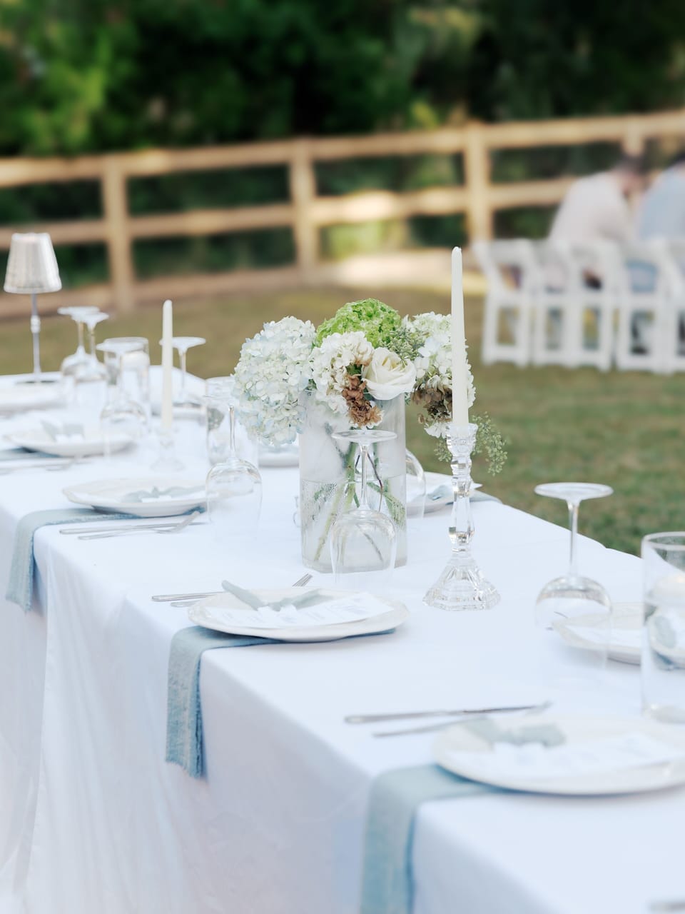 Outdoor banquet area