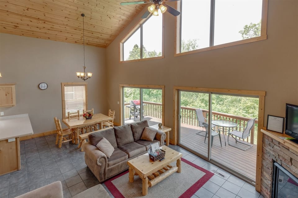 Great Room with Private Deck.