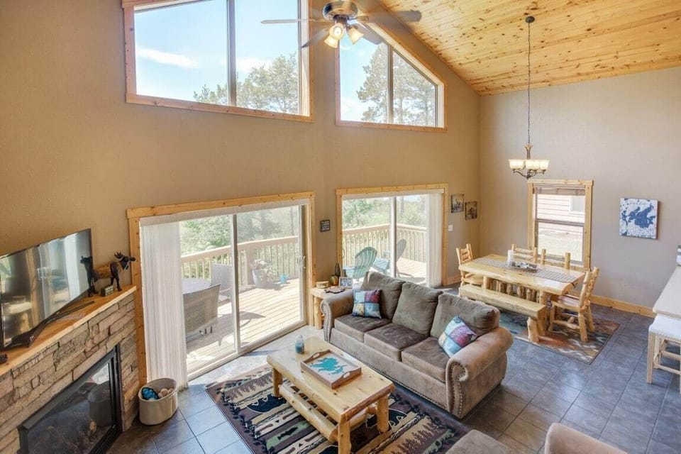 Great Room with Private Deck.