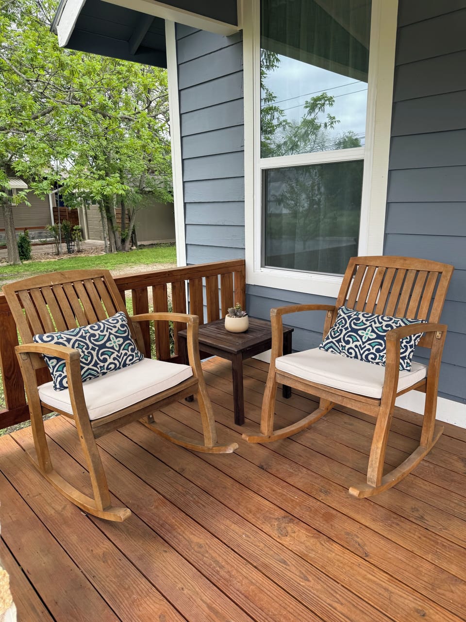 Enjoy the breeze on the front porch and watch for the deer across the street