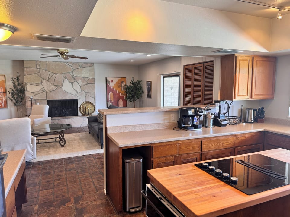 Beautiful Kitchen and living room combo. 