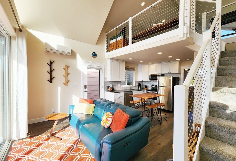 Bright and airy with ocean views from both levels.