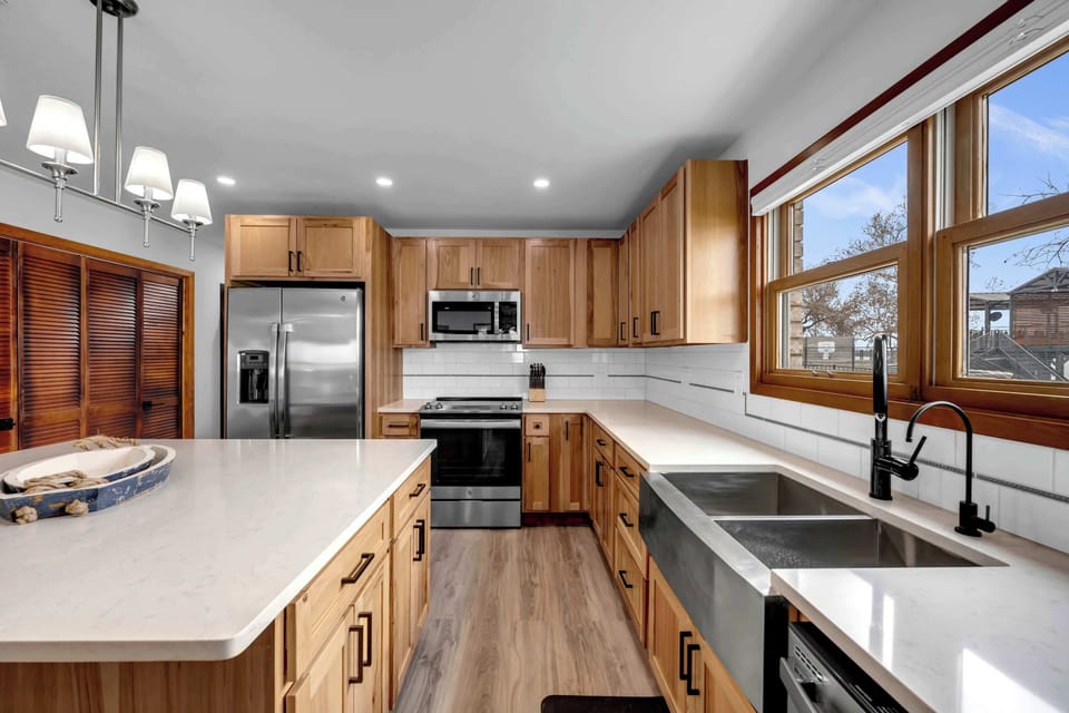 Kitchen is stocked with cookware essentials