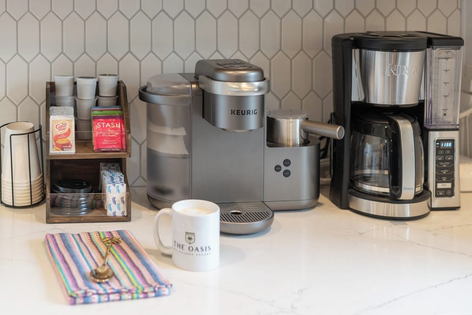Coffee bar, it's a big deal around here. 