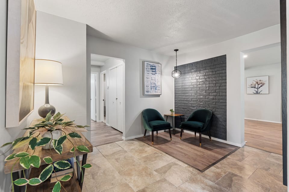 A perfect setting for relaxation, with cozy seating and tasteful decor.
