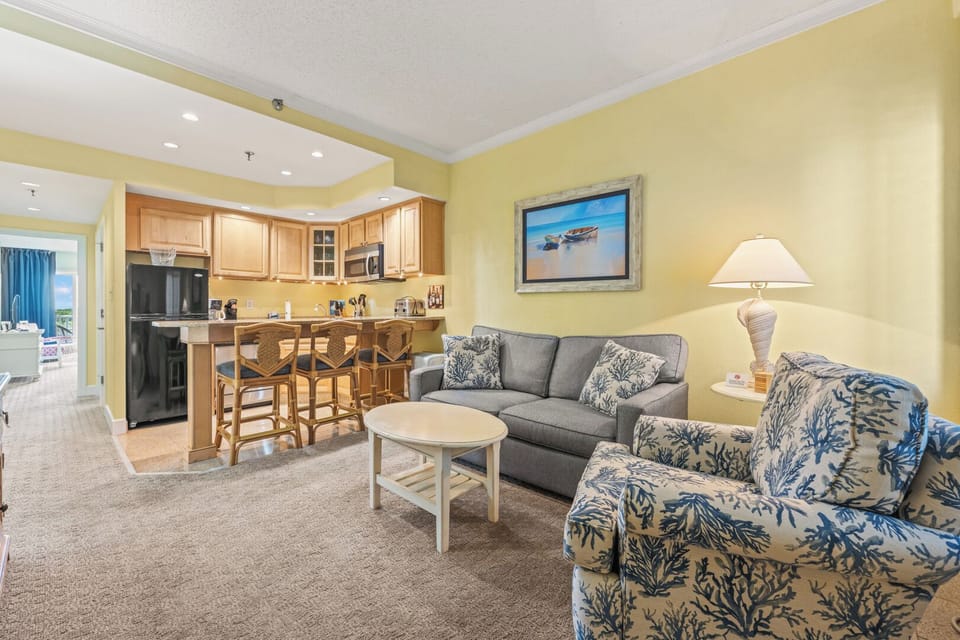 Living Area with Queen Sleeper Sofa