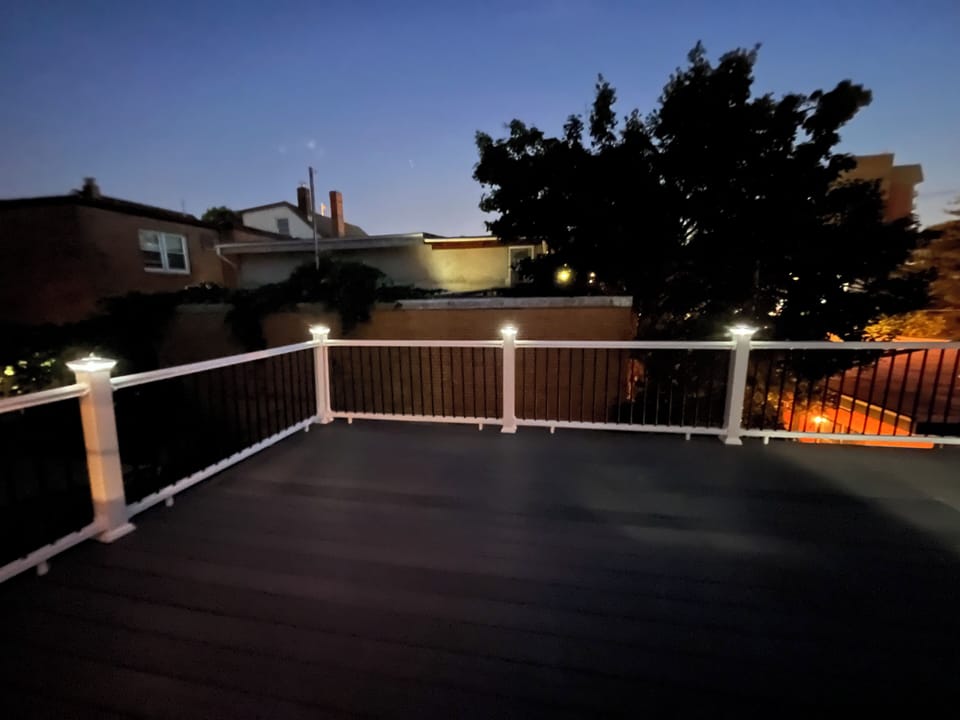 Terrace at night
