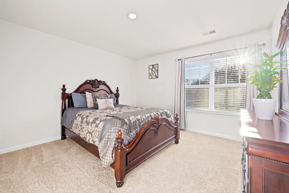 Elegant bedroom with natural lighting