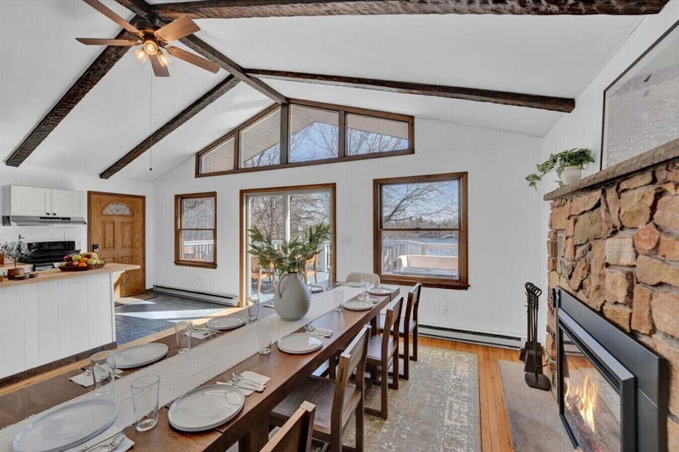Gather around! Our spacious dining table seats 10—perfect for shared meals, game nights, and memorable conversations with family and friends.