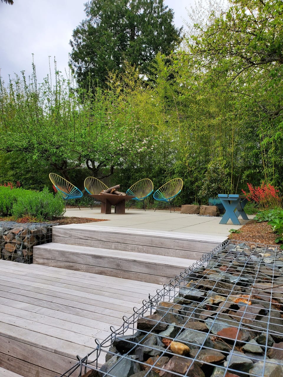Private patio and garden.