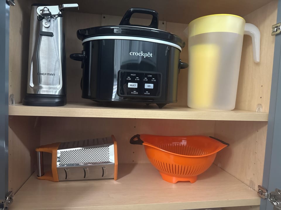 stocked kitchen.