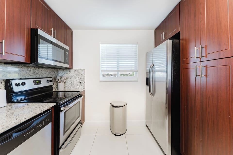 Fully stocked kitchen, ready for all your cooking needs.