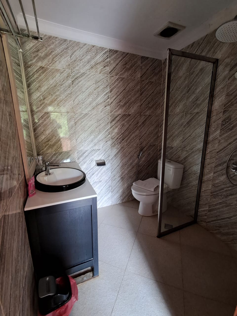 Presidential Suite | Bathroom | Shower, rainfall showerhead, free toiletries, towels
