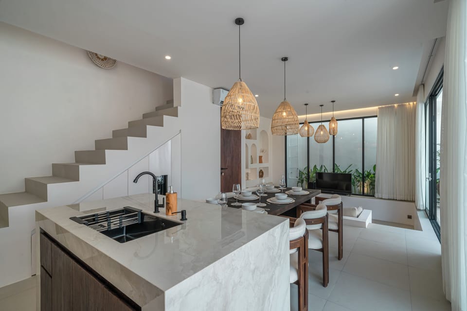 Luxury Villa, Patio, Pool View | Private kitchen | Fridge, microwave, stovetop, coffee/tea maker
