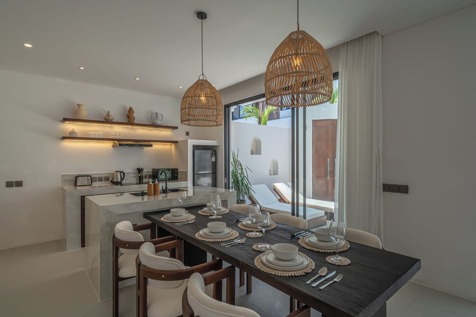 Luxury Villa, Patio, Pool View | Dining room