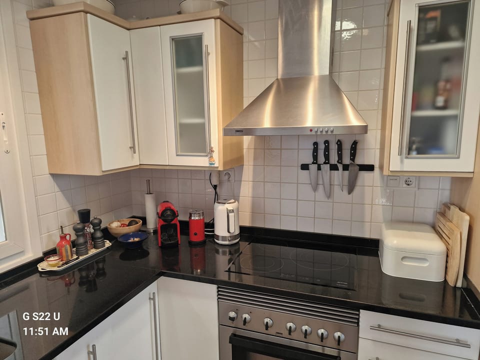 Villa | Private kitchen | Fridge, microwave, oven, stovetop