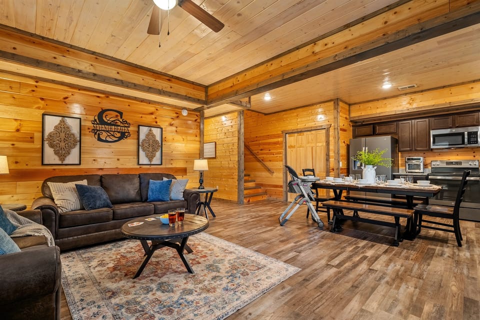 The open living space ensures everyone can gather together.