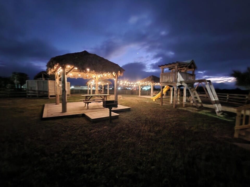 Kids play structure and community space right outside the door!