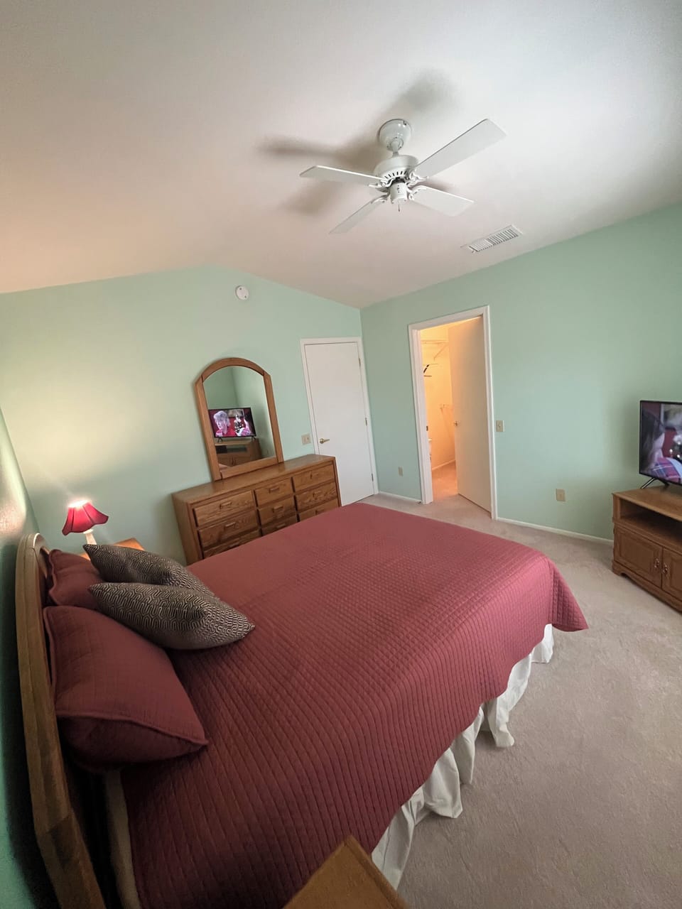 2nd bedroom with a walk-in closet, a wifi TV stream ready
