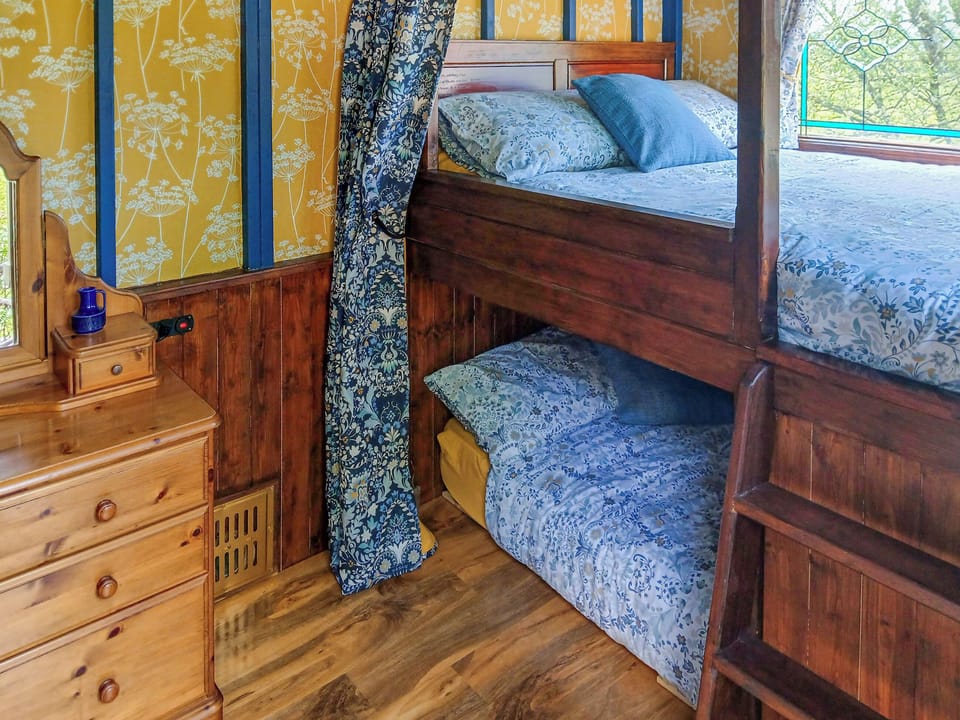 2 double beds in Rosie. | Rosie - Tanyrallt Holidays Lets, Llanybydder, near Lampeter