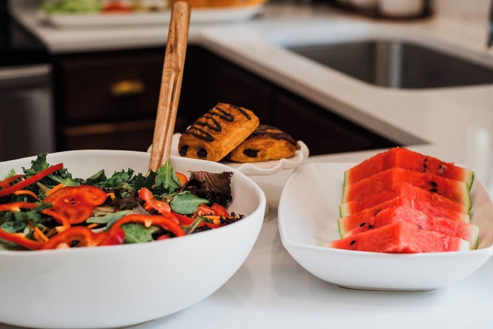 Easy entertaining—everything set up so being together feels simple