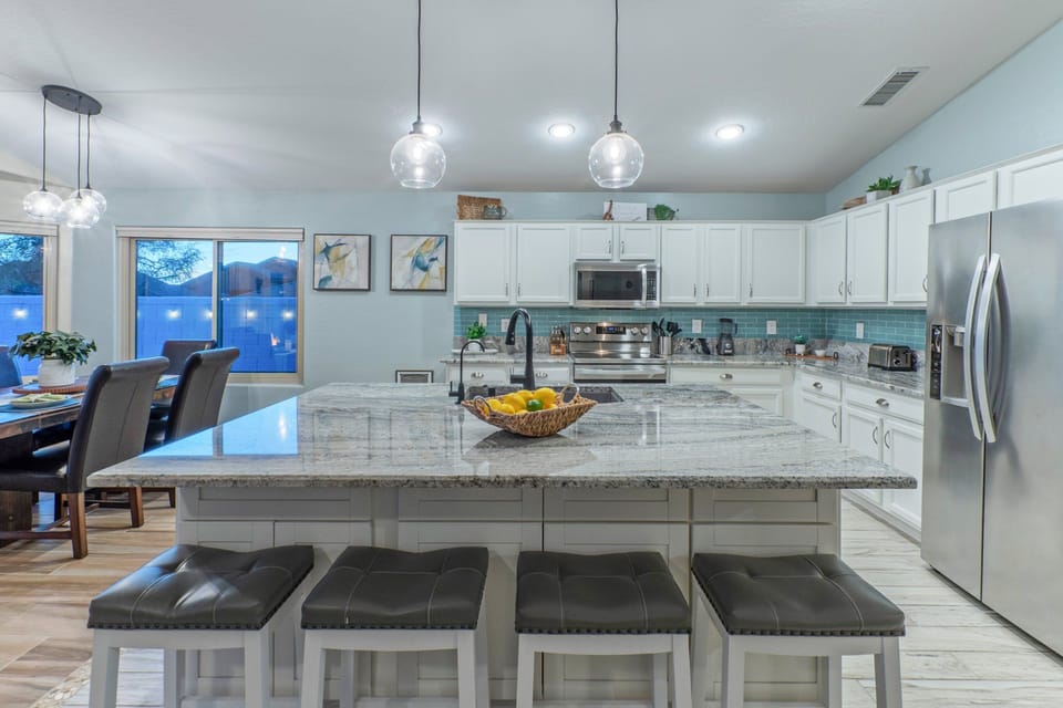 Join other guests for coffee or cocktails at the kitchen island.