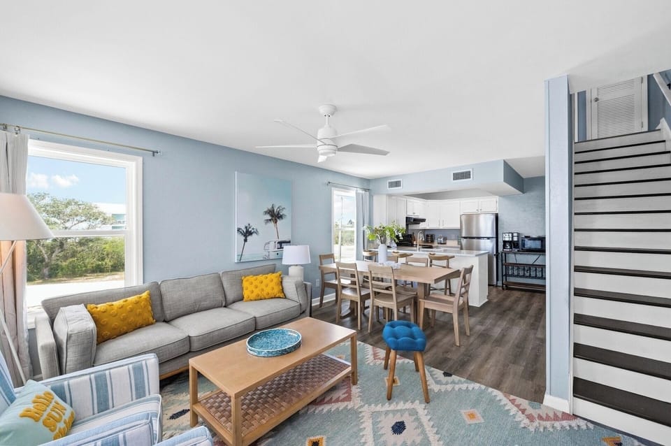 Open Concept Living, Dining and Kitchen. 