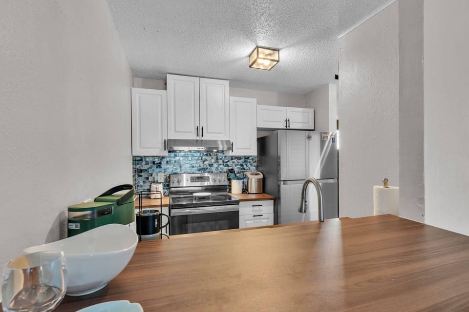 A fully equipped kitchen with all the essentials for your stay.