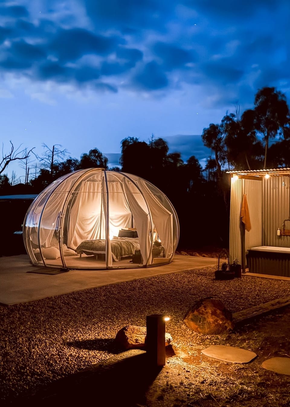 Bubble at night