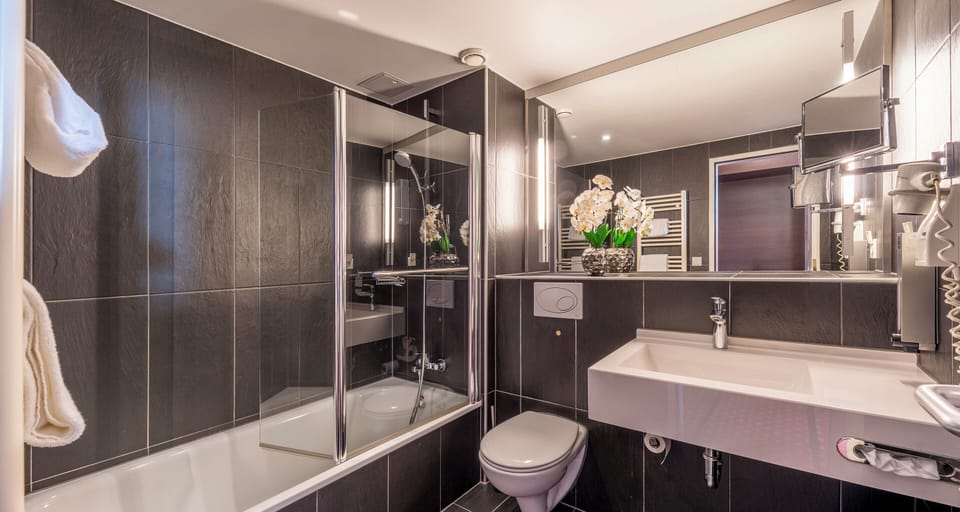Standard Single Room | Bathroom | Hair dryer, towels, soap, toilet paper