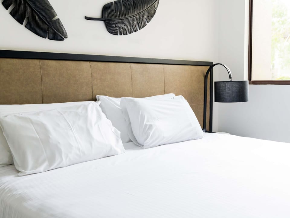 Apartment, 2 Bedrooms, Private Pool | Hypo-allergenic bedding, in-room safe, blackout drapes, soundproofing