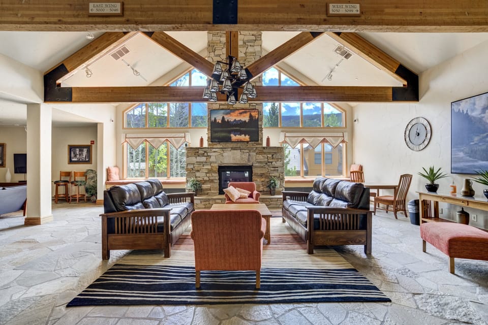 The lobby offers a gas fireplace that you can gather around and enjoy!