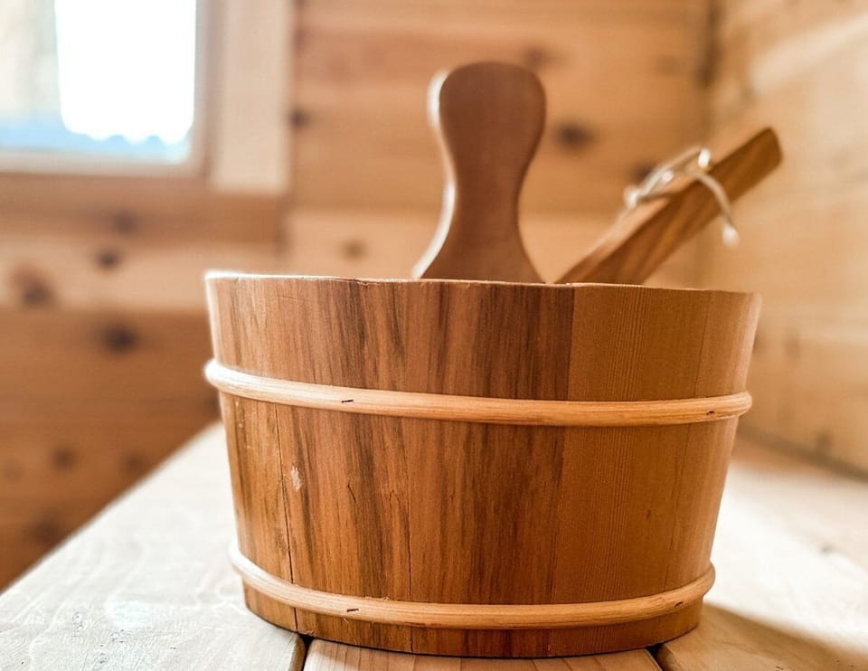 Enjoy the built-in sauna at the end of your day.