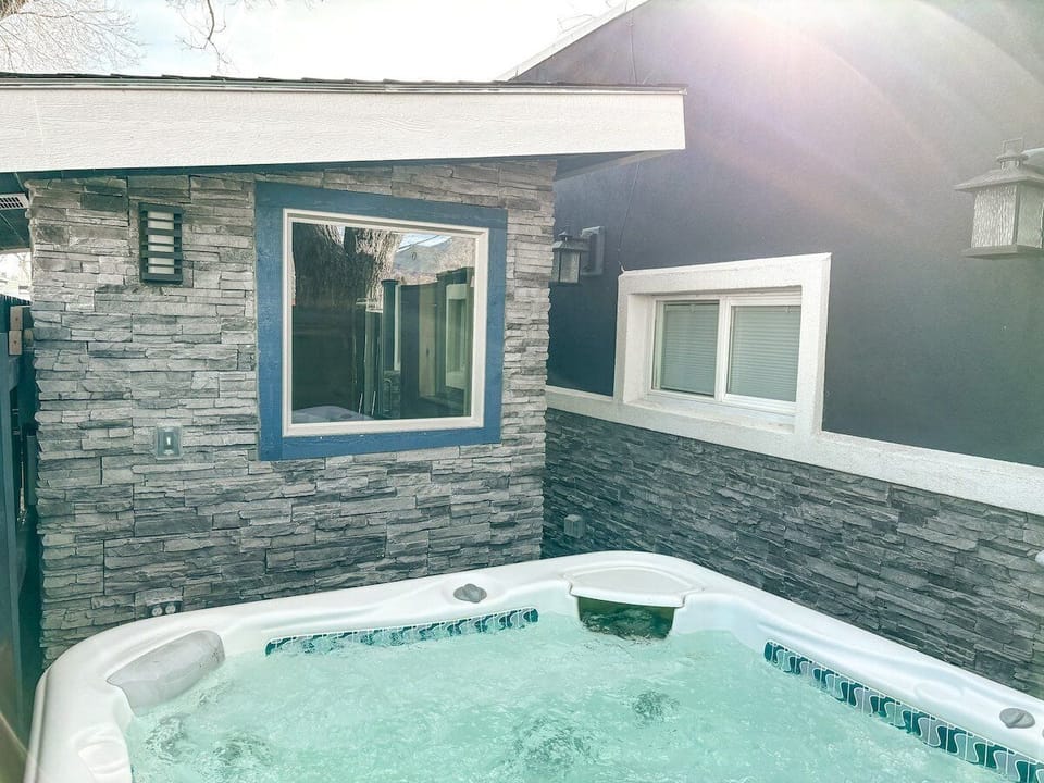 Enjoy the hot tub—perfect for relaxing after a day of exploring.
