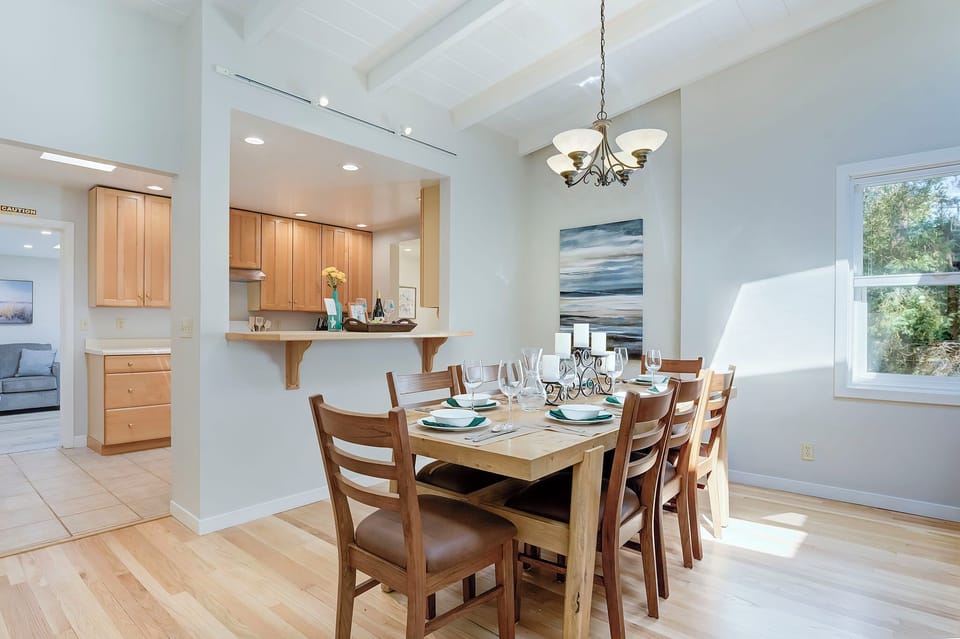 Dining Table Seats 8 in the Family Room