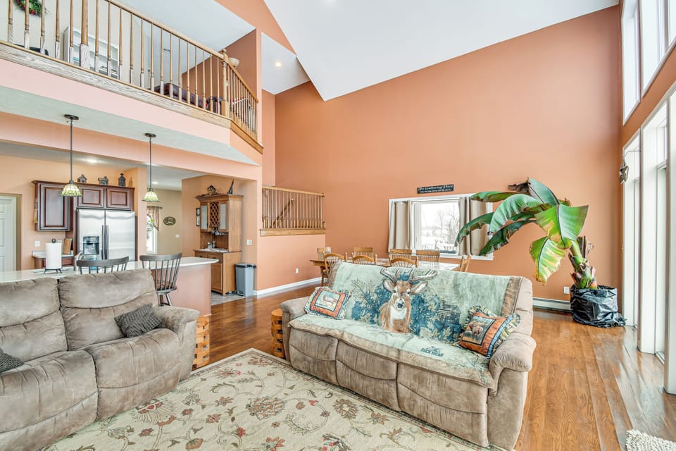 Living Room | 1st Floor | Baseboard Heat | Mini-Split A/C Units | Free WiFi