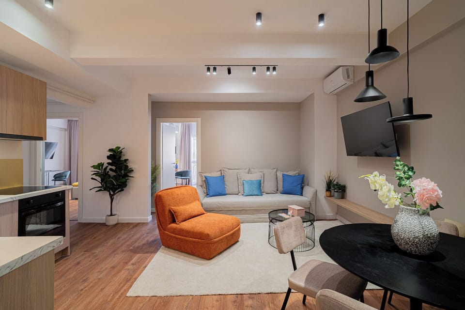 Comfort Apartment, 2 Bedrooms, Balcony | Living area | 42-inch Smart TV with cable channels, Netflix, streaming services