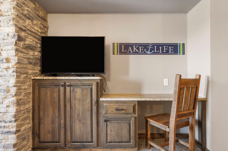 Living Room - TV and Workspace