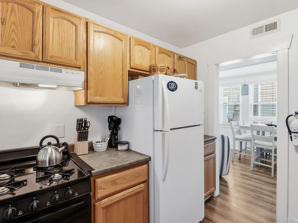 Kitchen with modern amenities 