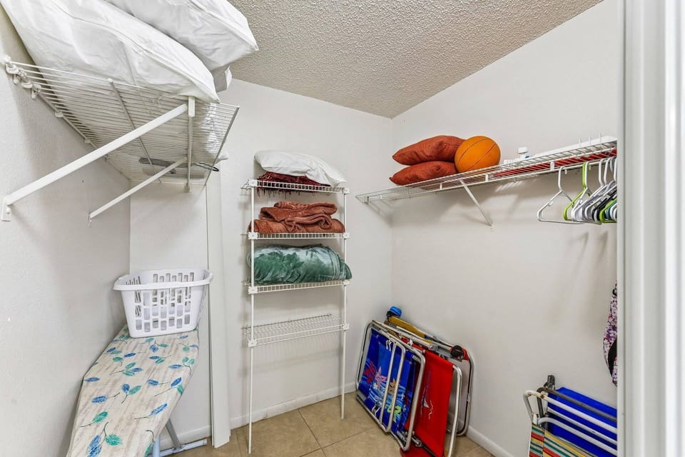 Master bedroom walk in closet