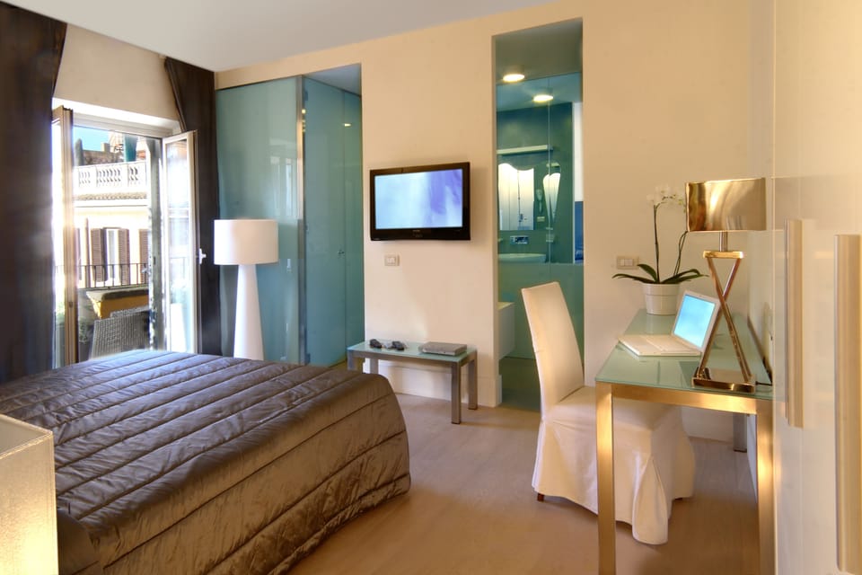 Comfort Double with Terrace, City View | In-room safe, desk, laptop workspace, blackout drapes