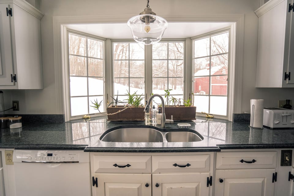 Nothing says "farmhouse luxury" like a bay window.
