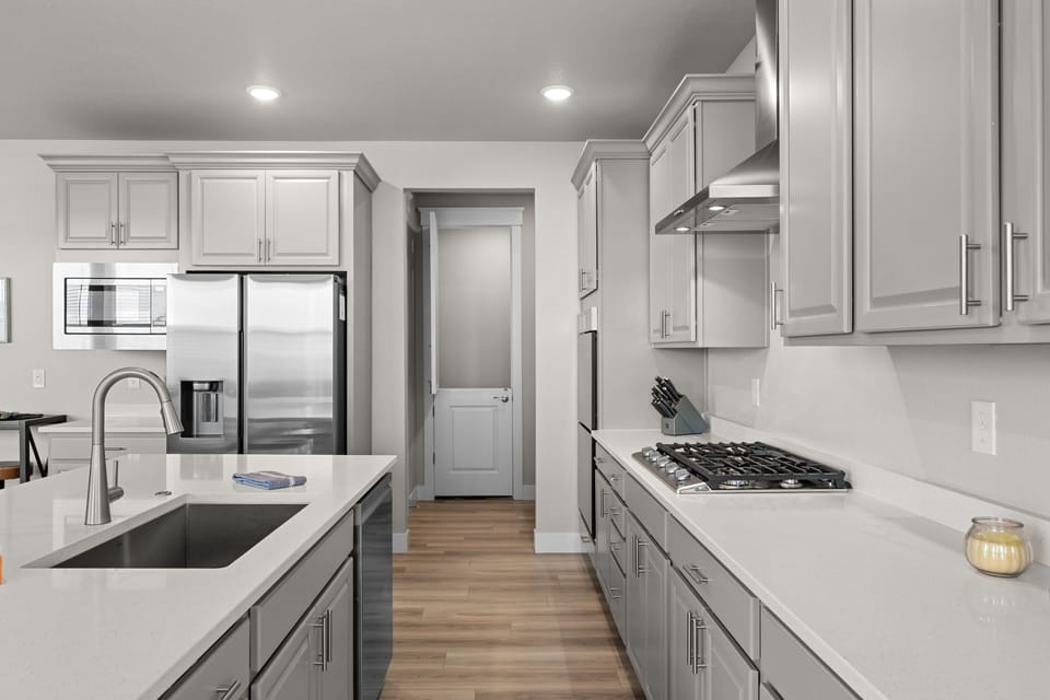 Fully stocked kitchen