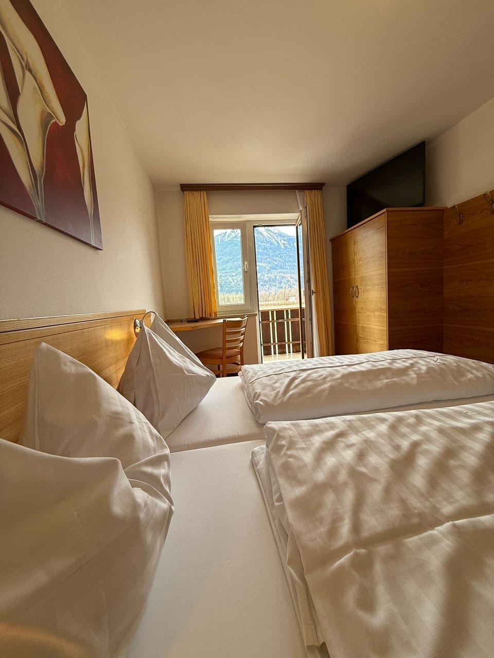 Economy Twin Room, 1 Bedroom, Balcony, Mountain View | Desk, free WiFi