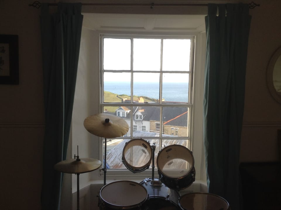 Sea view from bedroom one (drum kit no longer there)