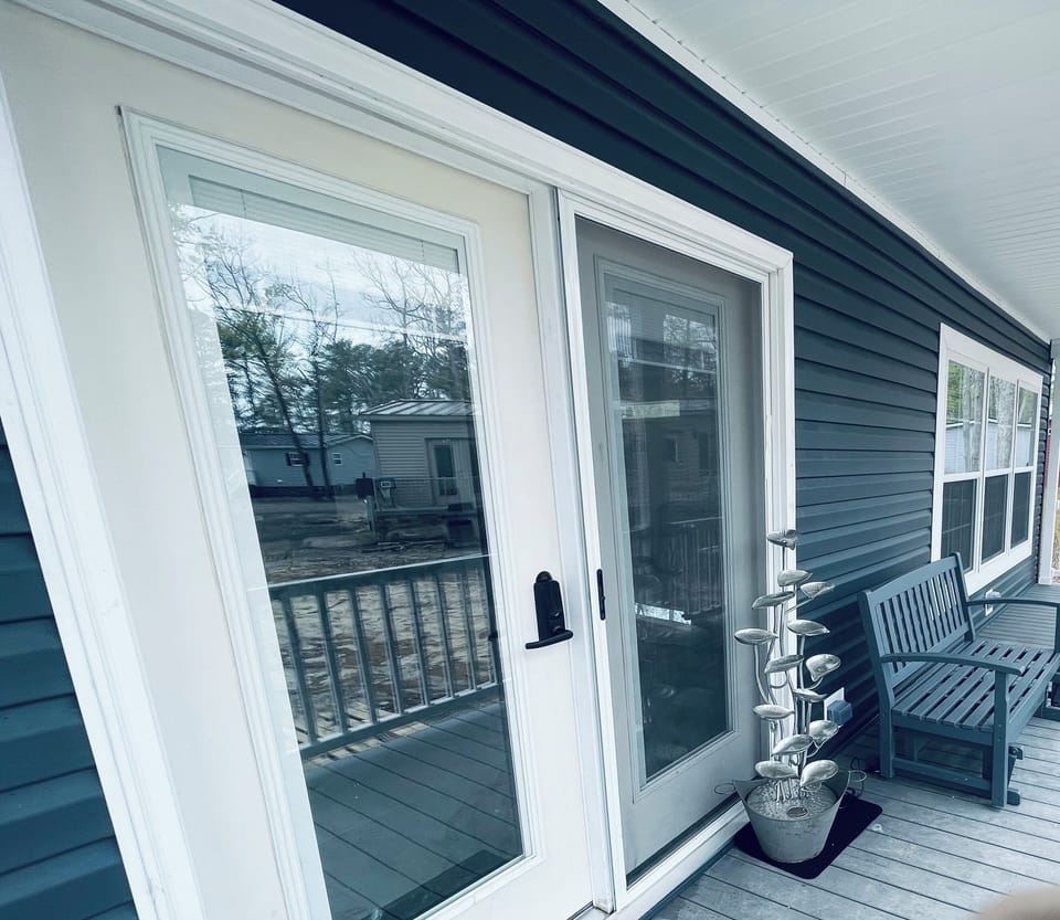Covered back and front decks